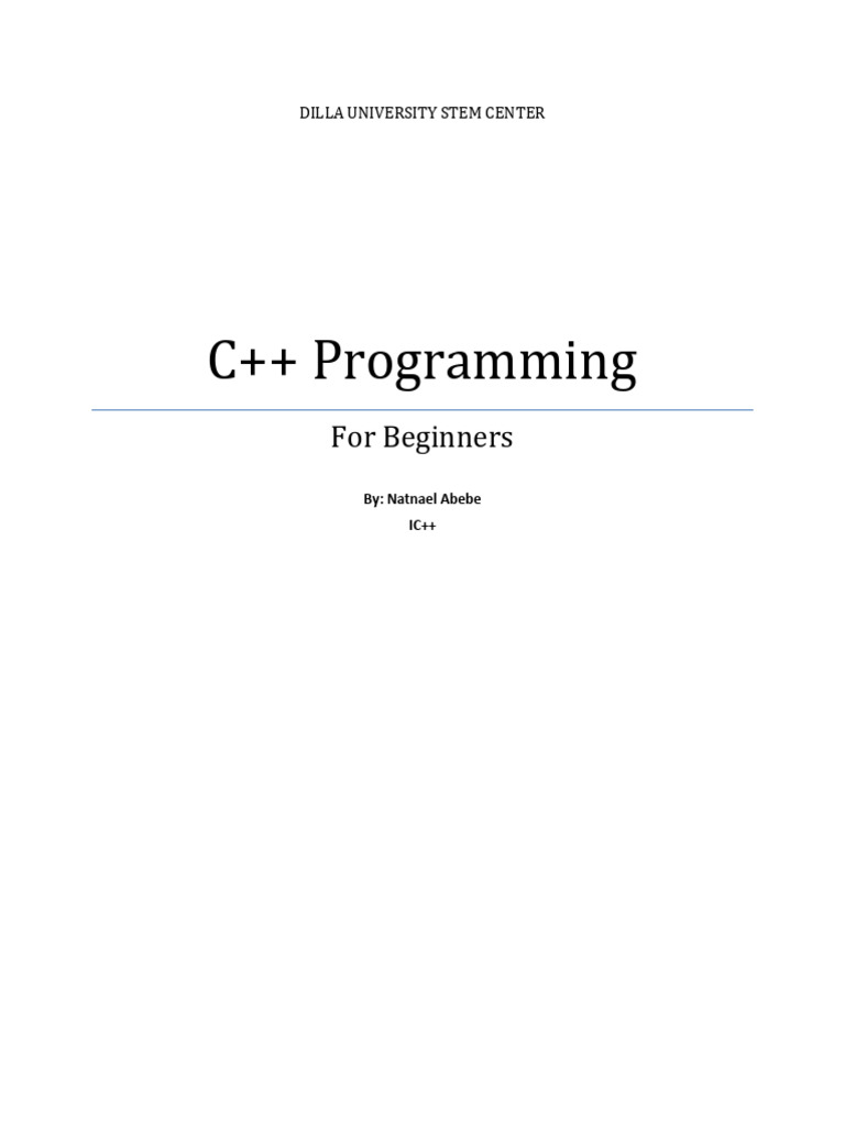C++ Programming: For Beginners | PDF | C++ | Programming