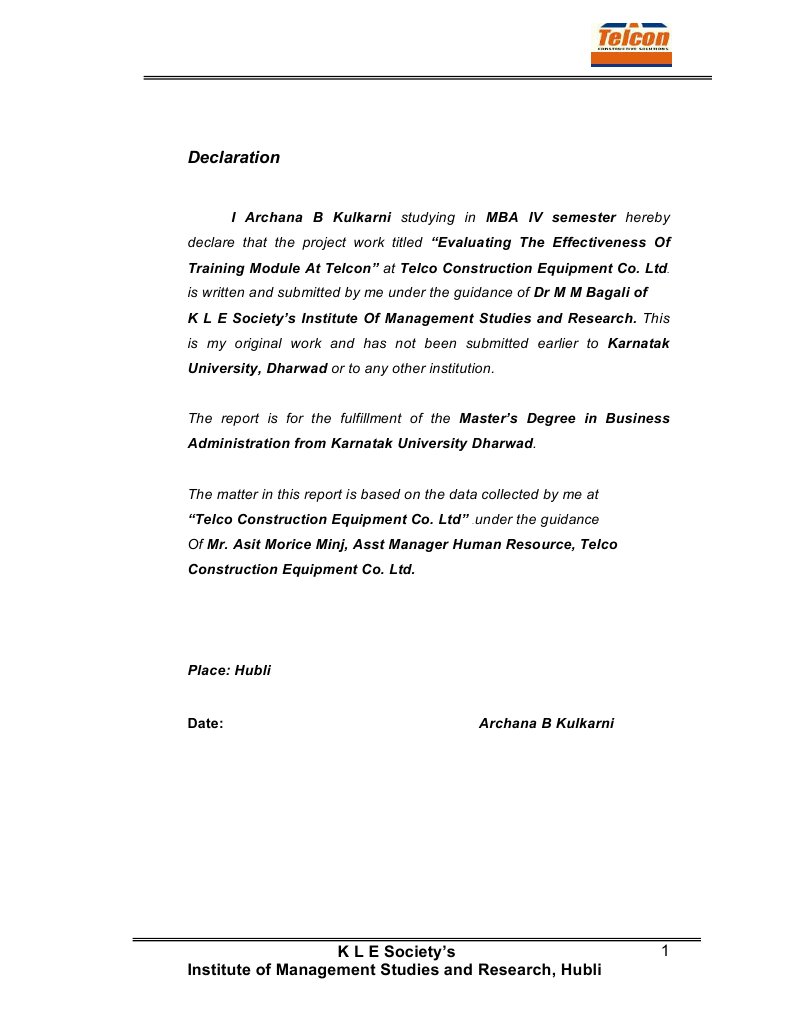 Evaluating the Effectiveness of a Behavioral Training Program A Case