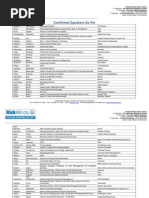 RiskMinds 2011 Confirmed Speakers So Far