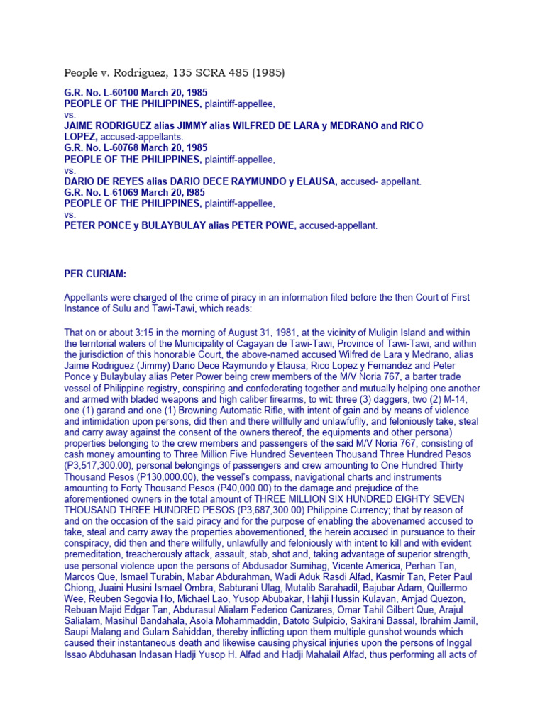 People v rodriguez 135 scra 485 1985 pdf plea right to silence