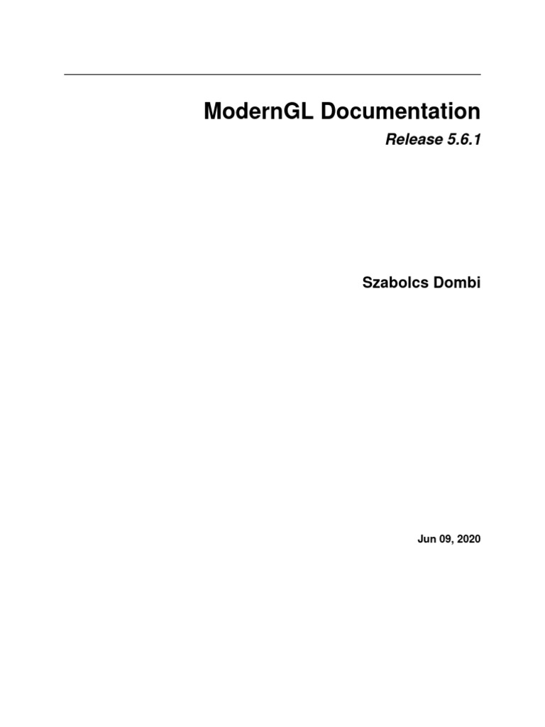 Moderngl Readthedocs Io en 5.6.1 | PDF | Integer (Computer Science ...
