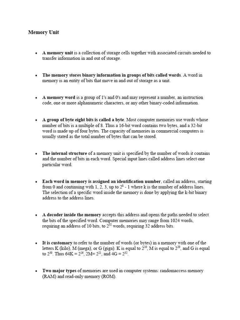 Memory unit 5 pdf computer data storage random access memory