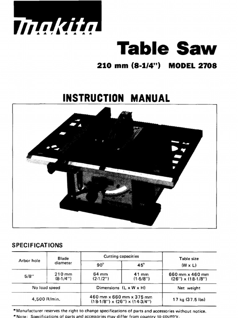 Makita 2708 | Download Free PDF | Ac Power Plugs And Sockets | Screw