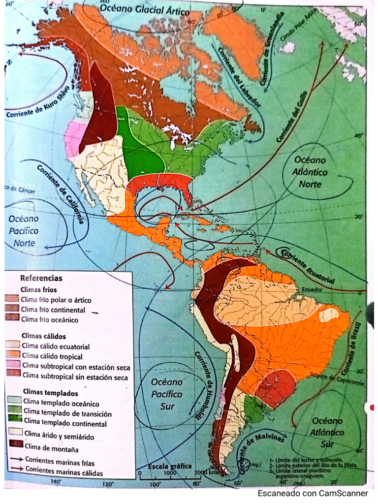 Mapasclima, Rios y Bioma de América | PDF