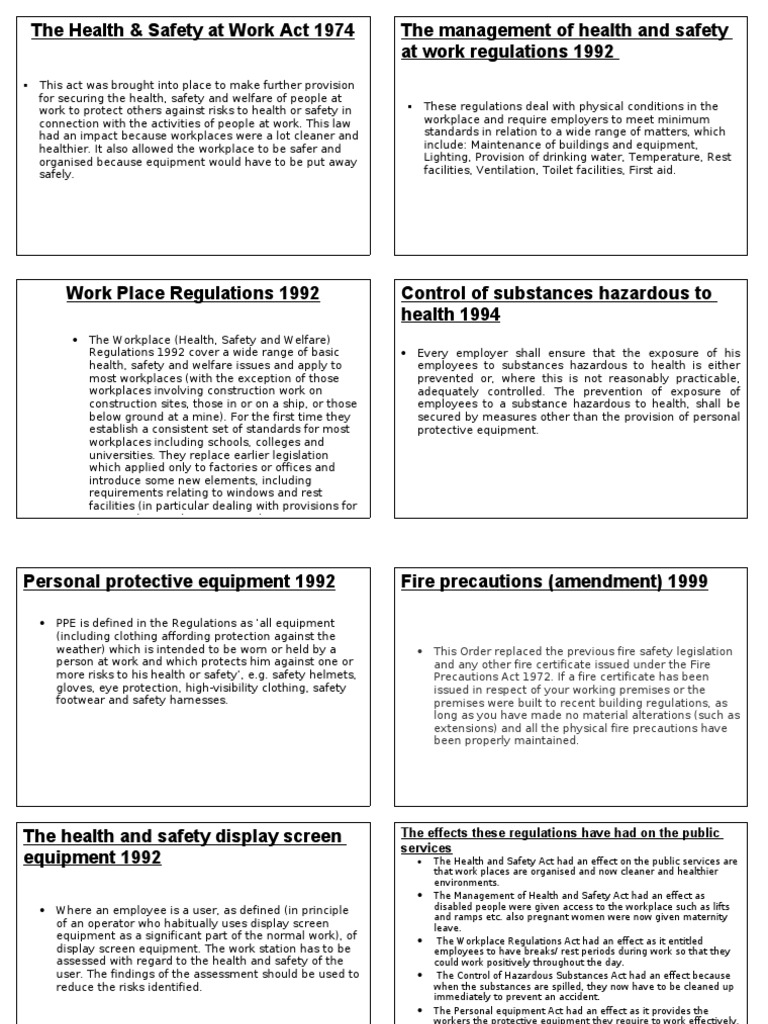 Overview of Workplace Safety Regulations | PDF | Occupational Safety ...
