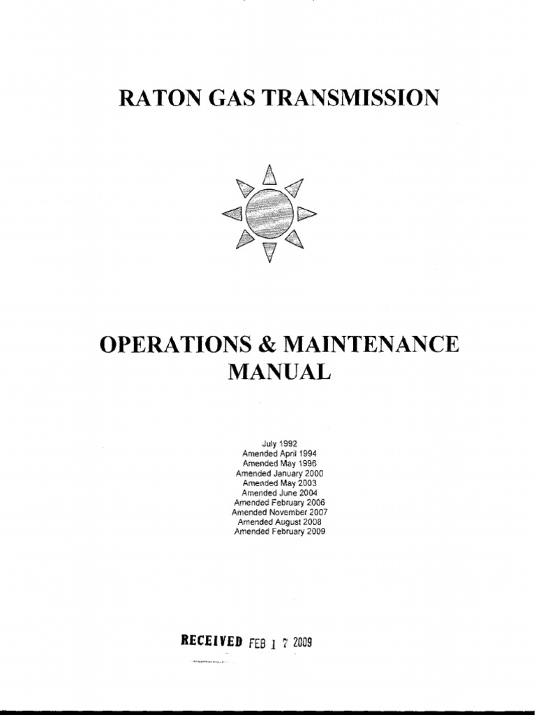 220081009m revised o m manual associated with operator response dated