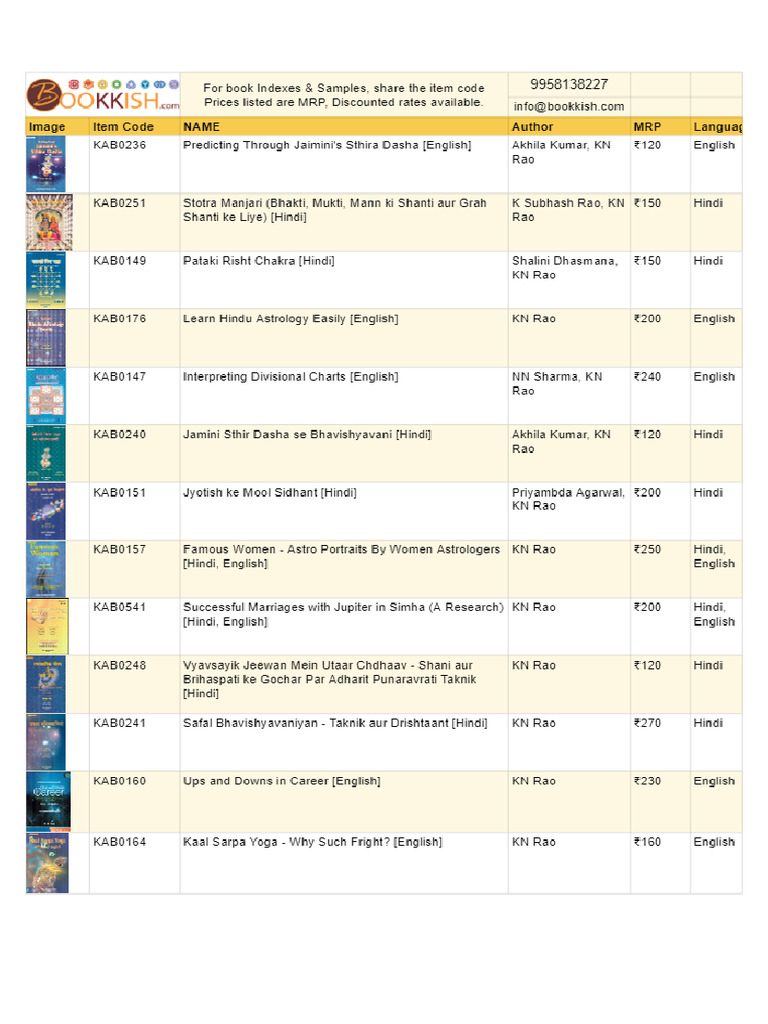 KN Rao Books | PDF | Hindu Astrology | Ancient Science