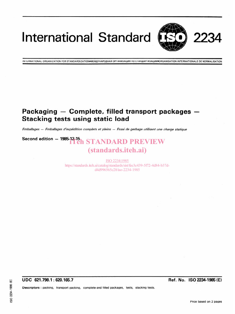 ISO-2234-1985 | PDF | International Organization For Standardization ...