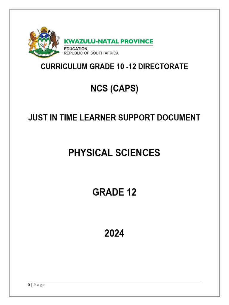 Grade 12 Physical Sciences Support Guide | PDF | Force | Doppler Effect