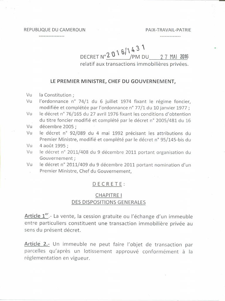 Decret PM Tip 27 5 2016 | PDF