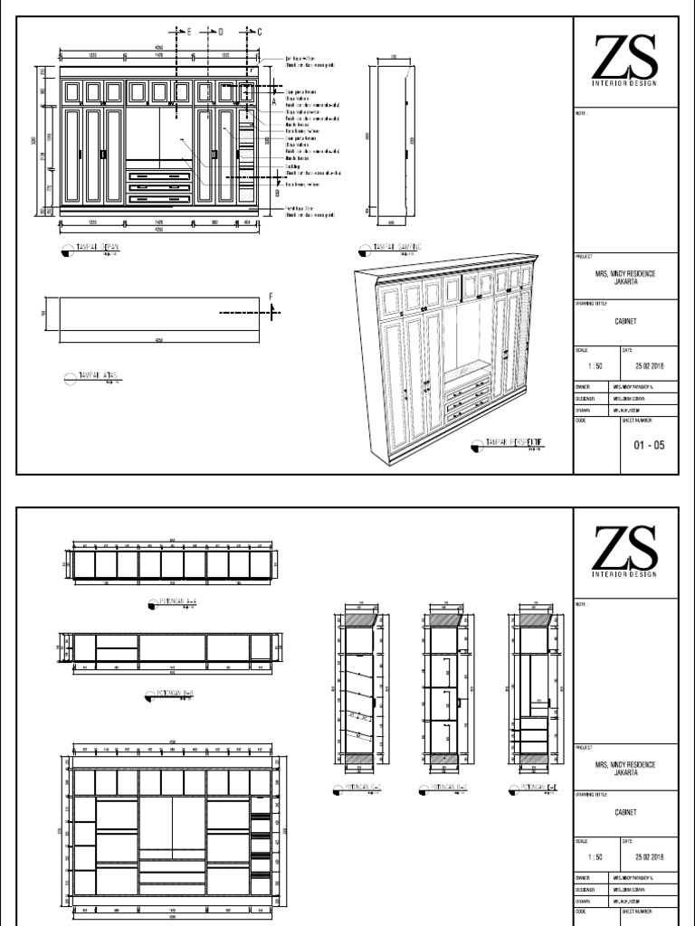 Gambar Kerja Interior 1 | PDF