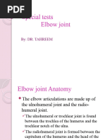 Elbow Joint Special Tests Overview | PDF | Elbow | Anatomical Terms Of ...