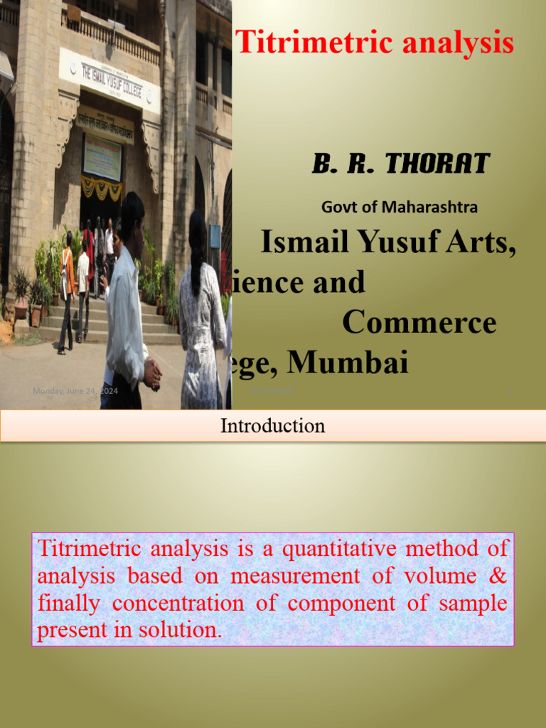 Titrimetric Analysis: Titrant vs. Titrand | PDF | Titration | Chemistry