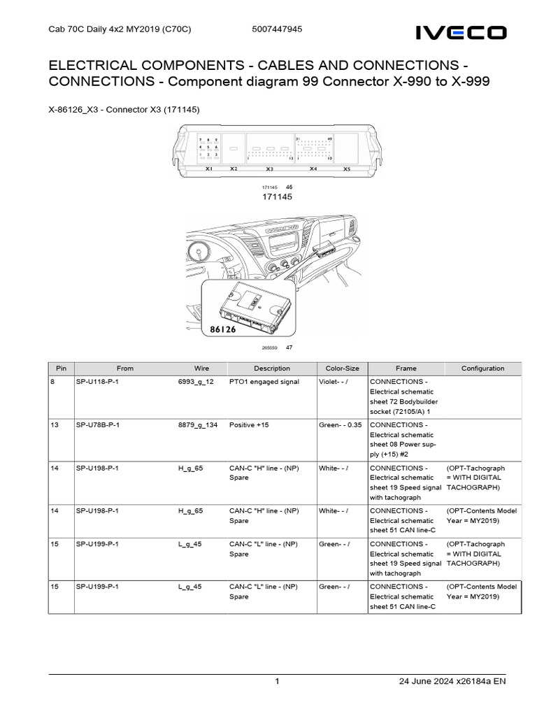 Electrical Component Connection Diagrams | PDF | Electrical Connector ...