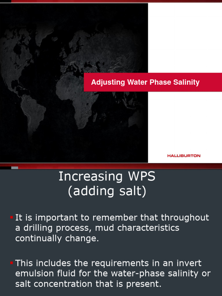Water Phase Salinity Adjustment Guide | PDF | Parts Per Notation ...