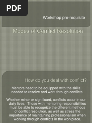 Conflict Resolution