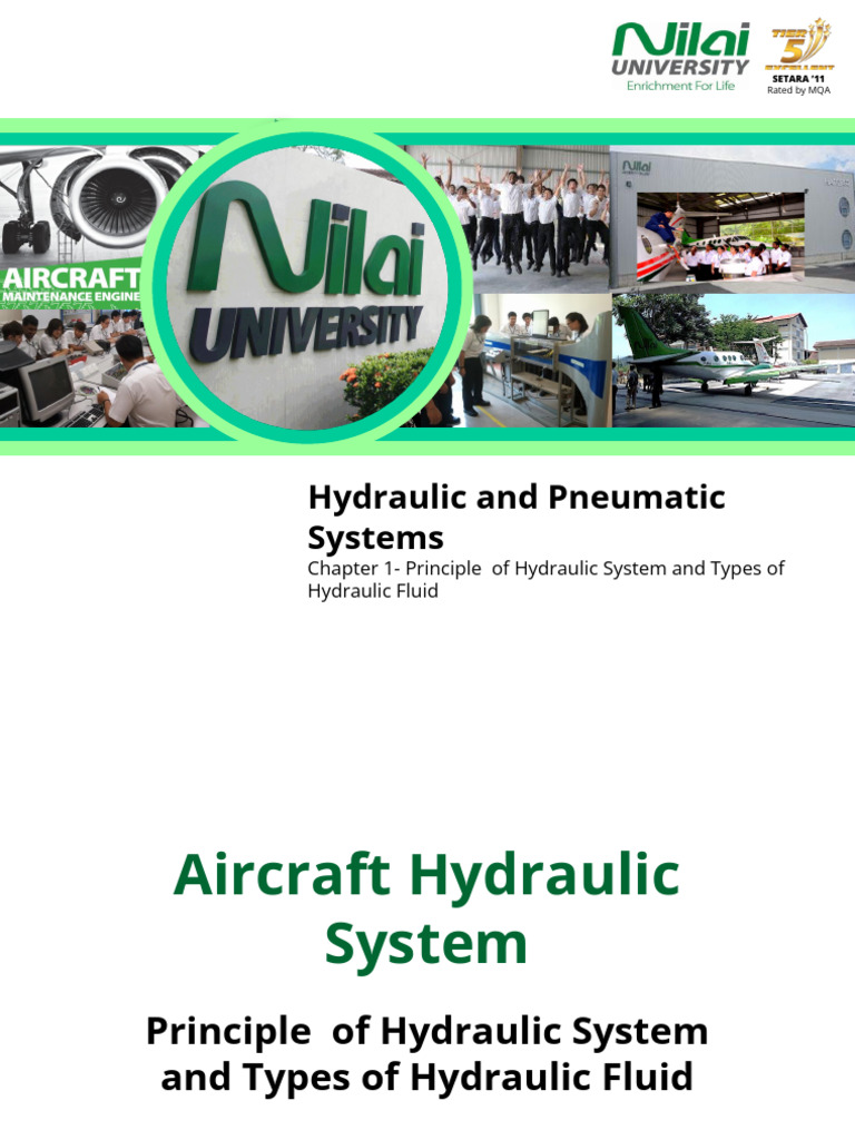 Hydraulic Systems in Aircraft | PDF | Pressure | Viscosity