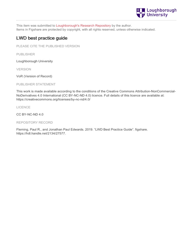 Fleming LWD+Best+Practice+Guide+ (UK) +v10 | PDF | Stiffness