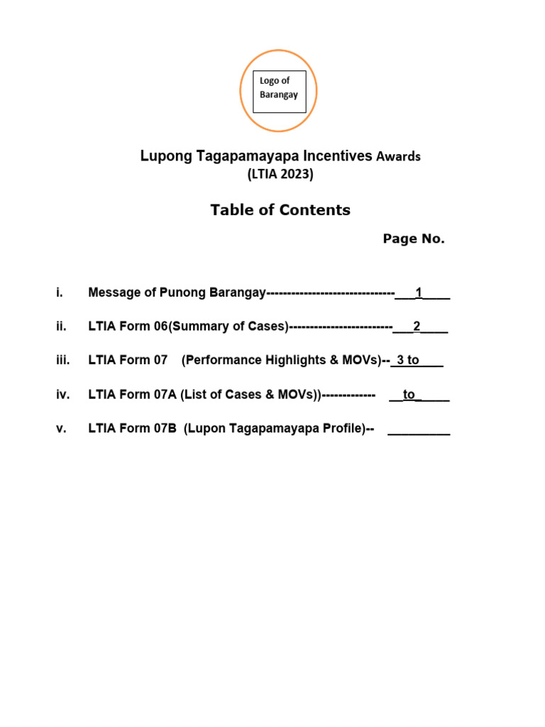 LTIA 2023 Awards Overview and Forms | PDF