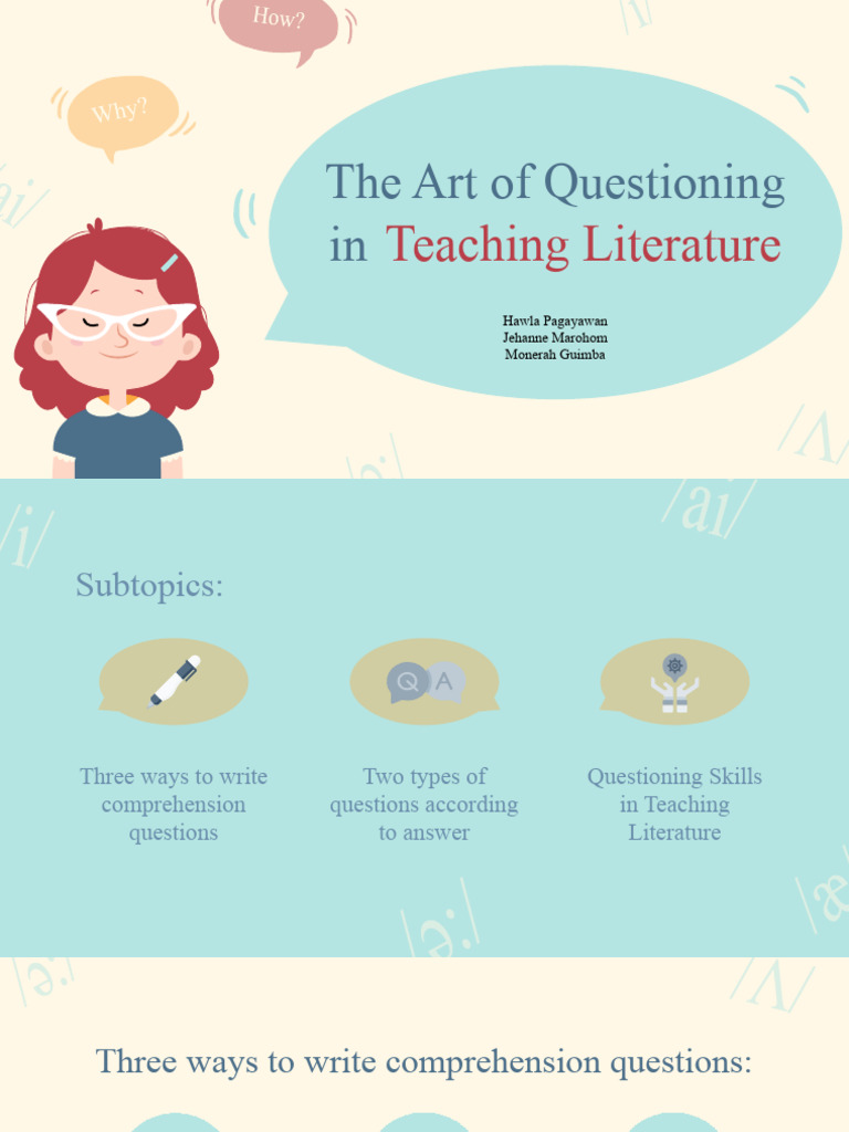 Questioning Techniques for Literature Teaching | PDF | Statistical ...