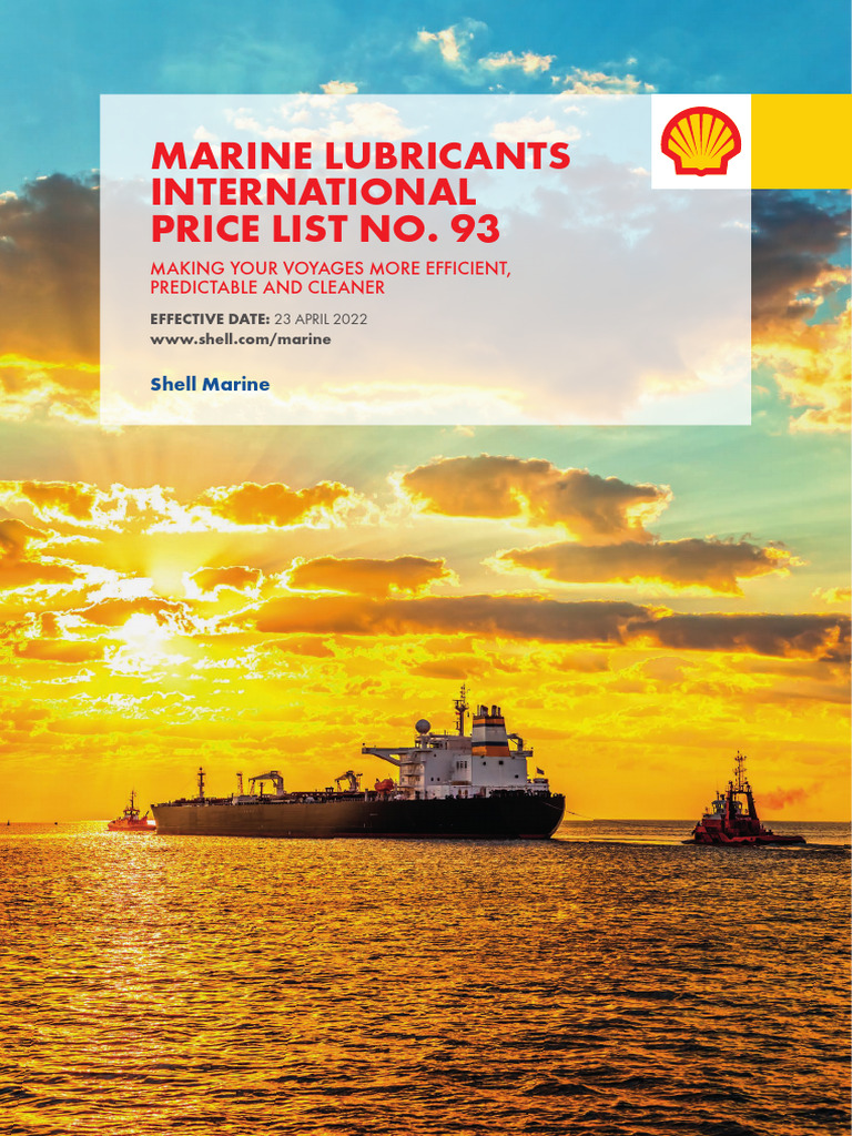 Shell Marine Lubricants Price List 2022 | PDF | Fee | Wear