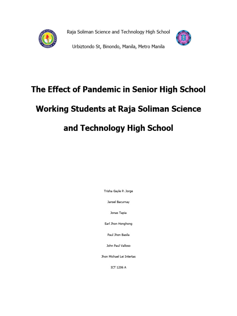Impact of COVID-19 on Working Students | PDF | Methodology ...