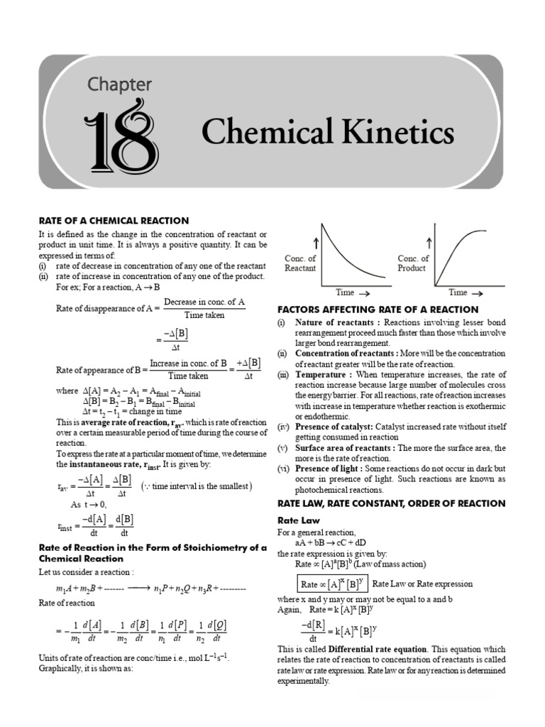 Chemical Kinetics | PDF | Reaction Rate | Activation Energy