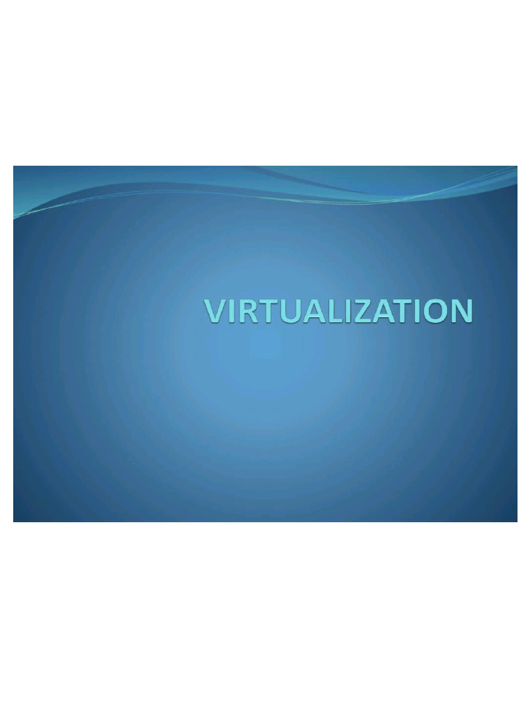 basic virtualization techniques | PDF