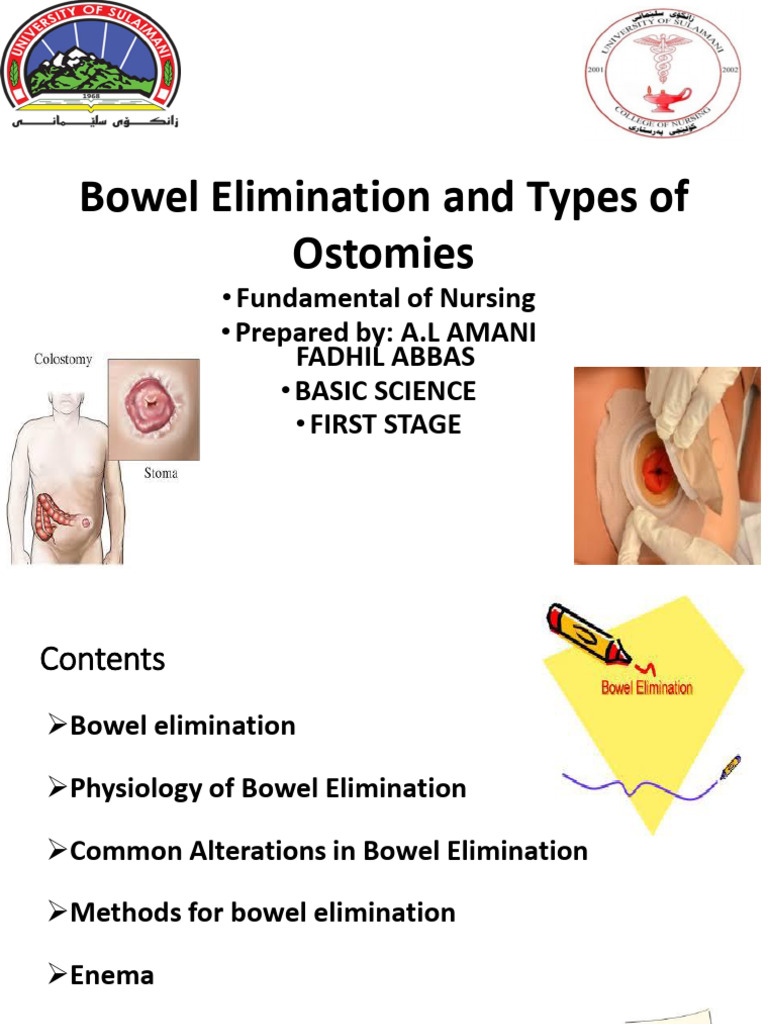 Bowel Elimination and Type of Ostomies Download Free PDF