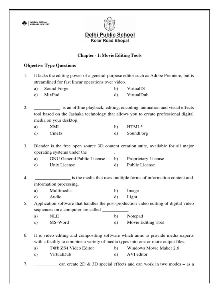 Assignment 1 movie editing tools pdf editing film and video