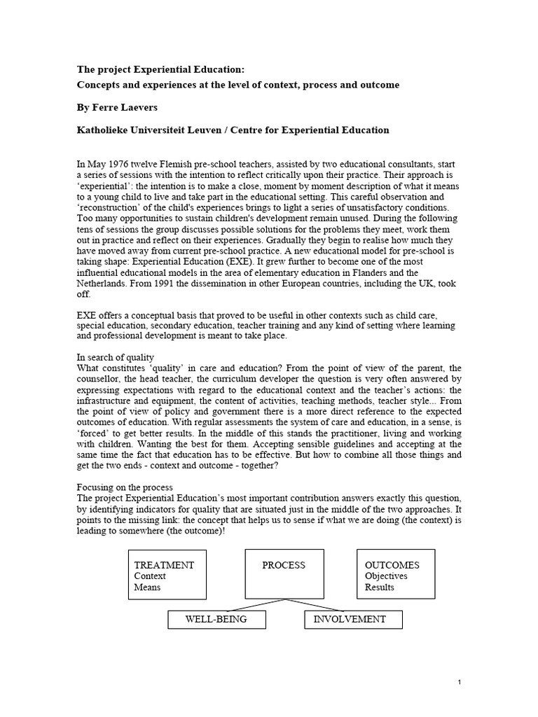 Laevers | PDF | Experience | Perception