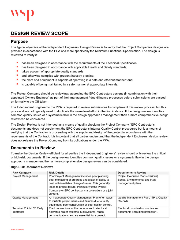 Design Review Scope - IE | PDF | Specification (Technical Standard ...