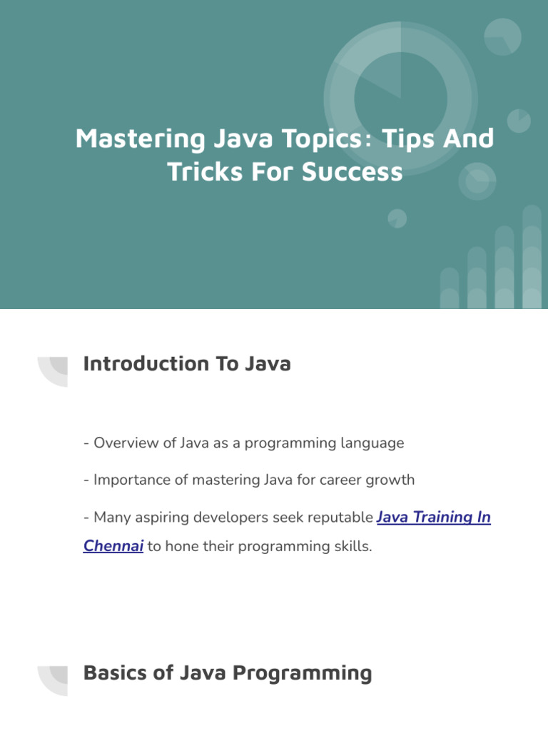 Mastering Java Topics - Tips and Tricks For Success | PDF