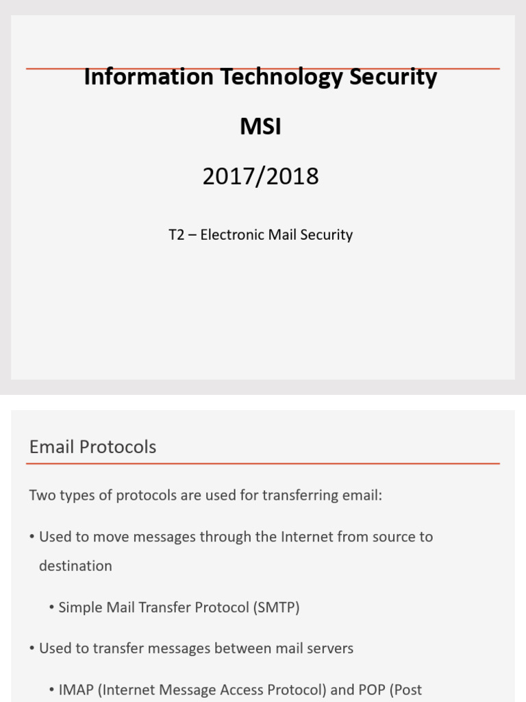 Email Security Protocols Overview | PDF | Domain Name System | Wide ...