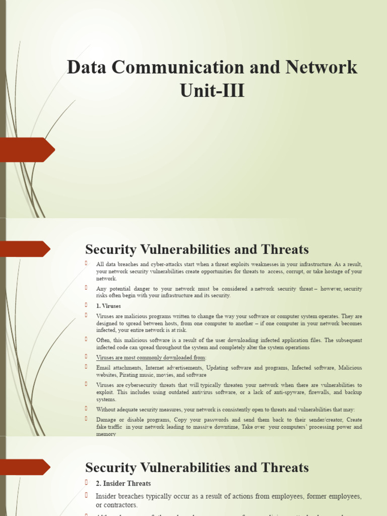 Network Security Threats Explained | PDF | Security | Computer Security