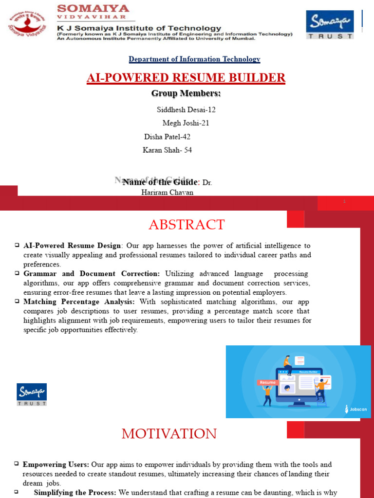 Final PPT Ai Resume | PDF | Résumé | Artificial Intelligence