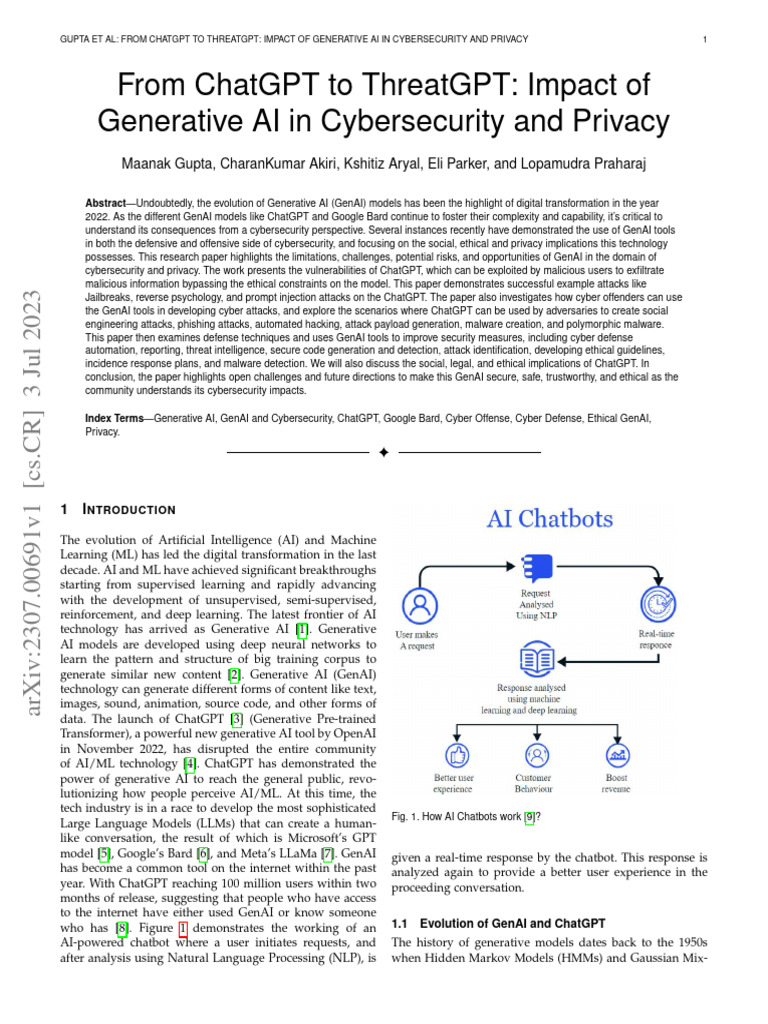 GenAI's Dual Role in Cybersecurity | PDF | Malware | Security