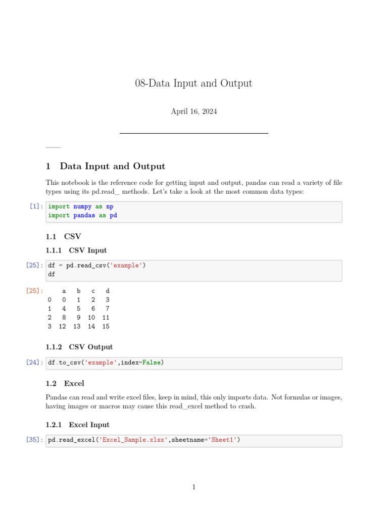 08-Data Input and Output | Download Free PDF | Sql | Databases