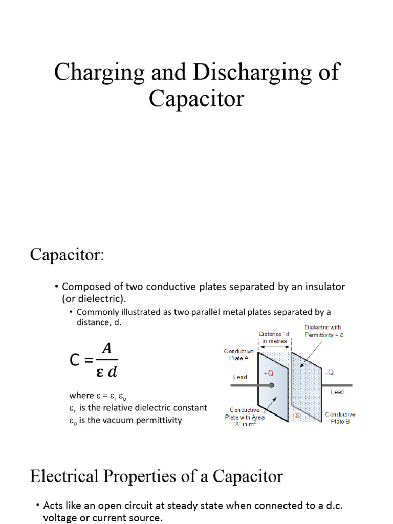 Capacitor Charging and Discharging Explained | PDF | Capacitor | Voltage