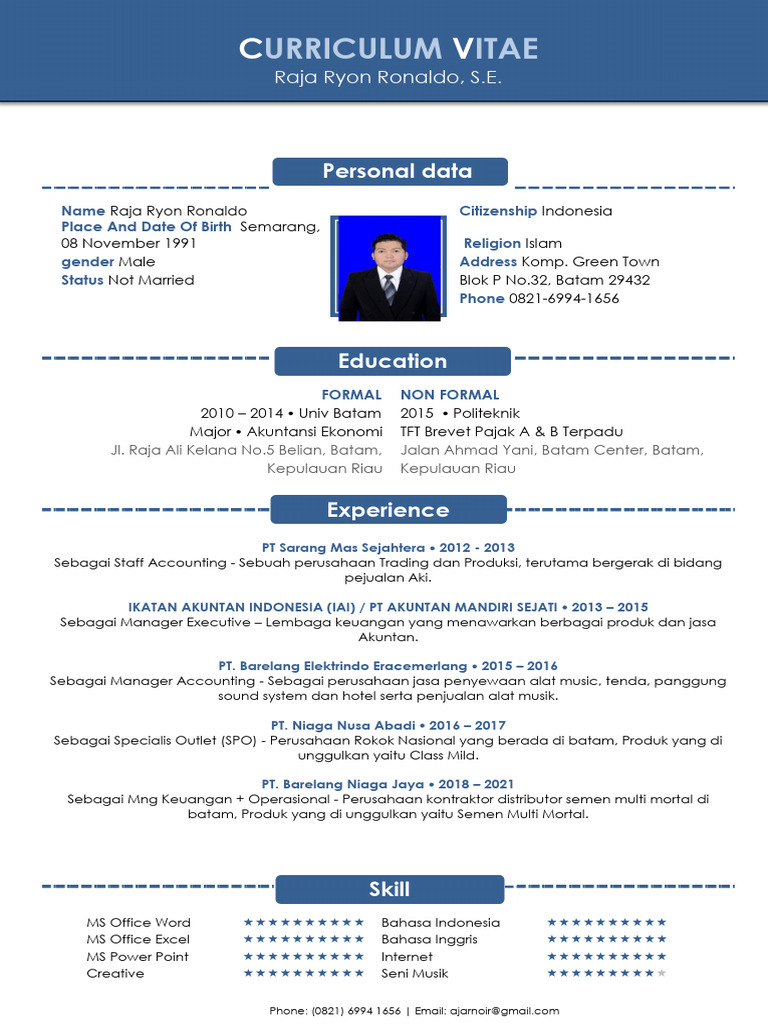 CV Raja Ryon Ronaldo Akuntansi | PDF