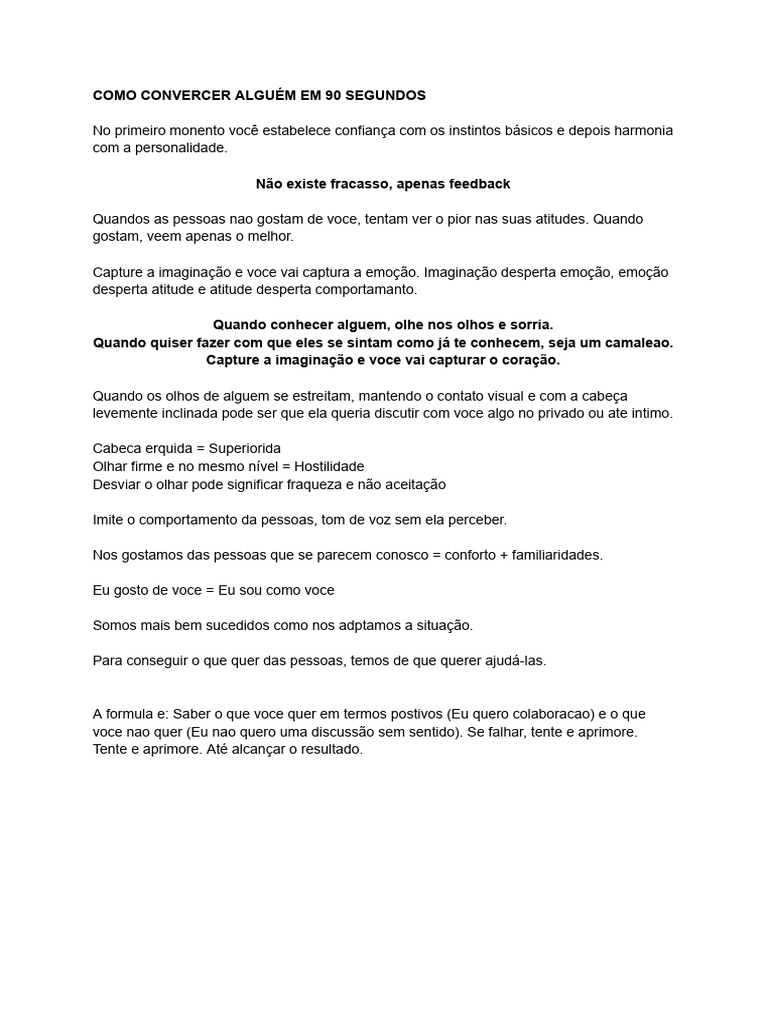 Como Convencer em 90 Segundos | PDF