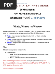 Vitate, Visawe Na Vitawe