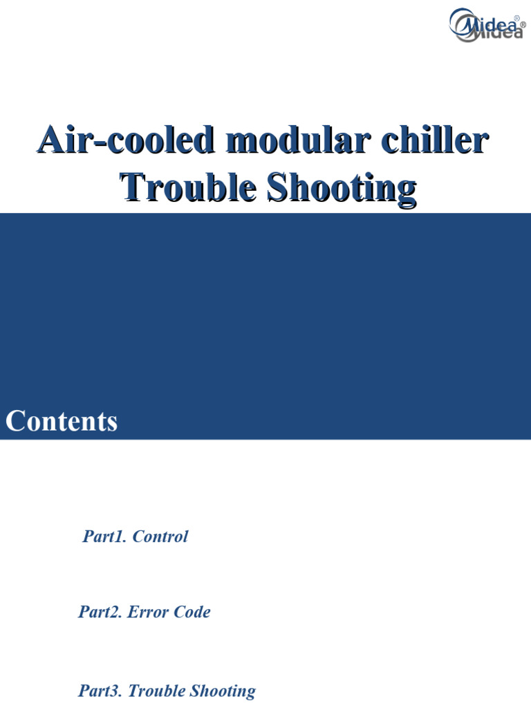 Air-Cooled Modular Chiller Troubleshooting Guide | PDF | Heat Exchanger ...