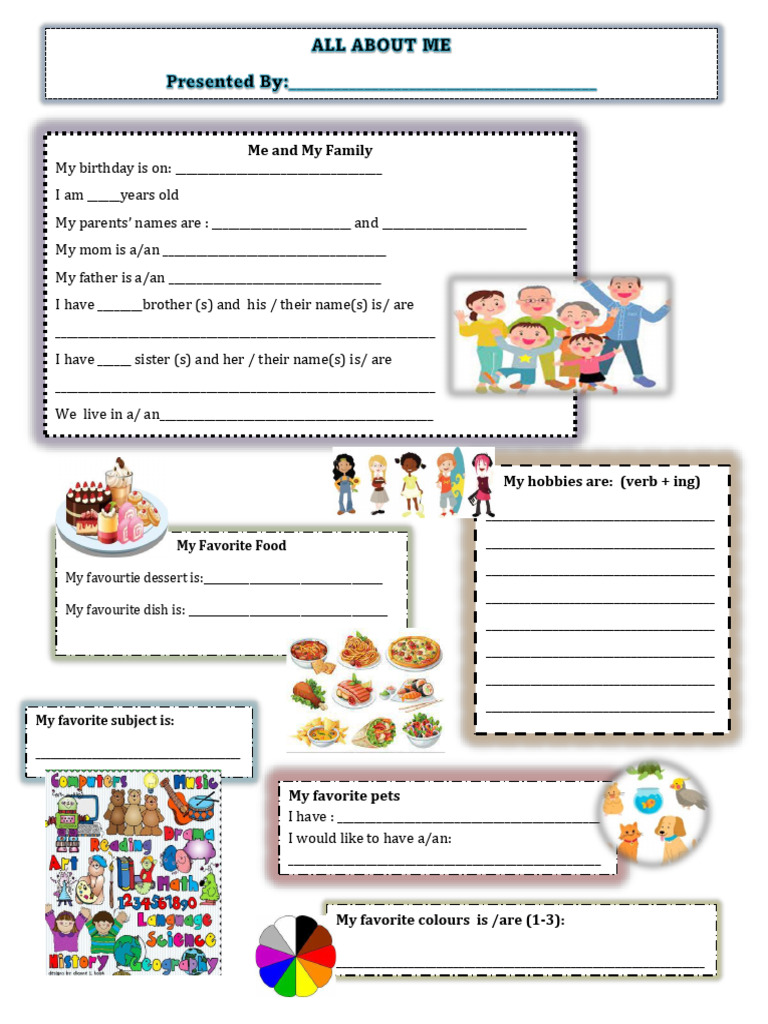 All About Me Presentation