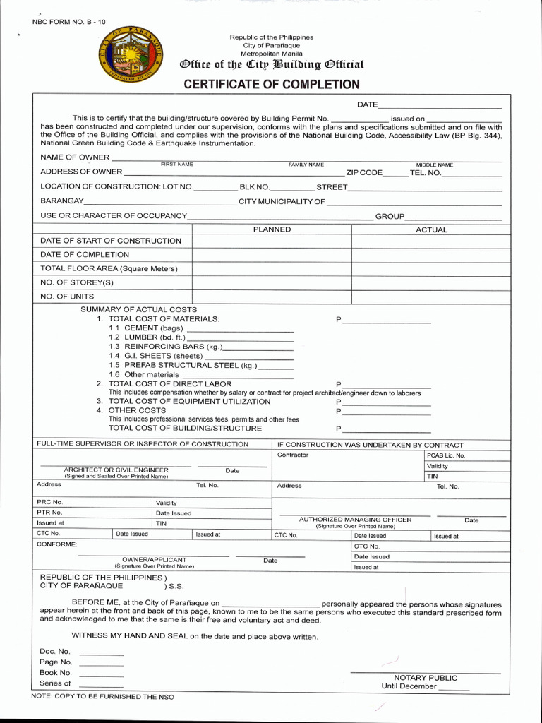 Certificate of Completion PDF