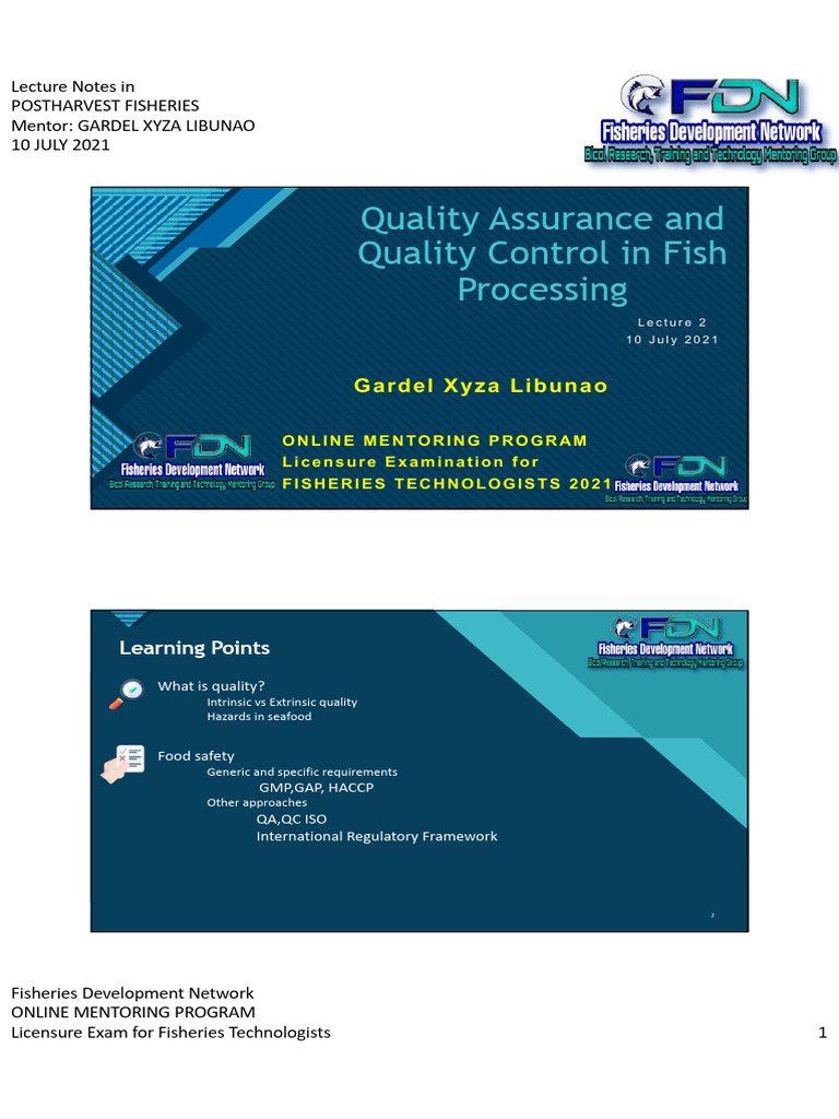 Fish Quality Assessment and Safety | PDF | Foodborne Illness | Hazard ...