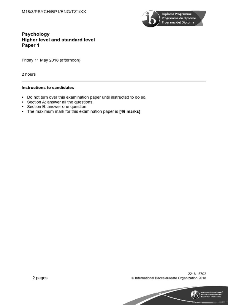 May Paper 1 TZ1 | PDF