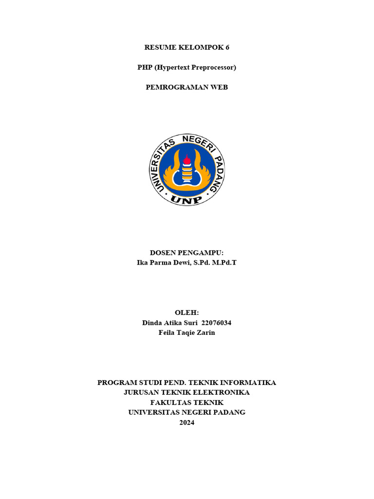 Pengantar Pemrograman PHP | PDF