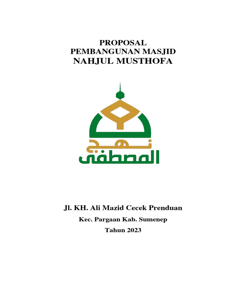 Proposal Pembangunan Masjid | PDF