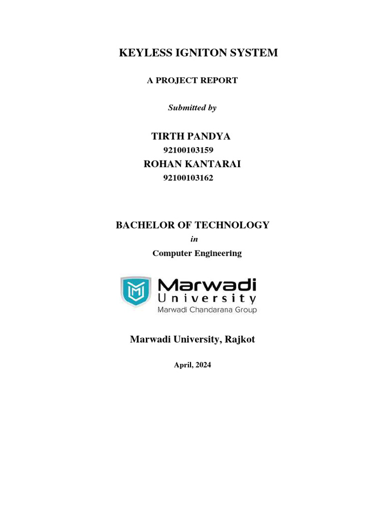 keyless ignition system PDF Computer Security Security